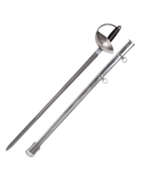 British Cavalry saber with scabbard,...