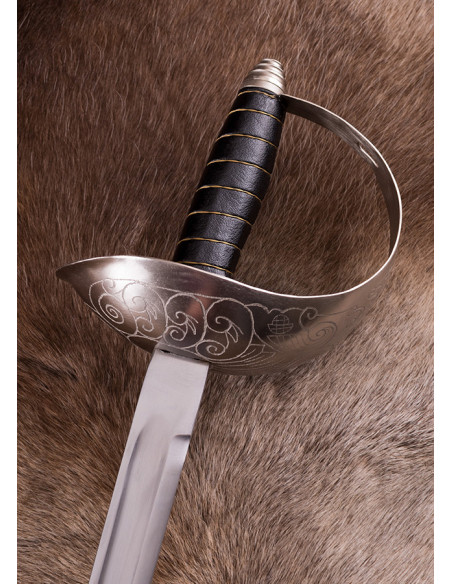 British Cavalry saber with scabbard,...