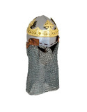Medieval bastion Robert The Bruce with chainmail and King's crown, 14th century