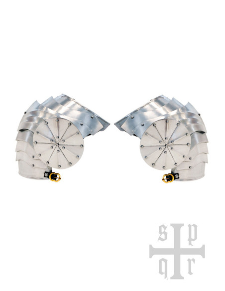 Pair of Gothic Steel Shoulder Pads,...