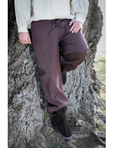 Gerold medieval trousers, brown color