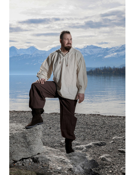 Gerold medieval trousers, brown color