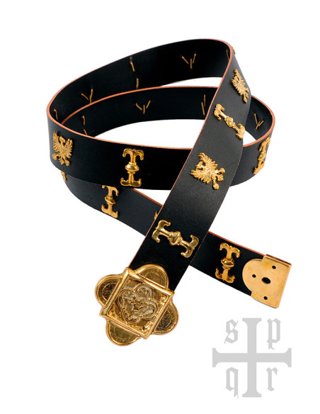 Saint George medieval belt in black...