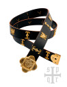 Saint George medieval belt in brown leather