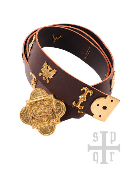 Saint George medieval belt in brown...