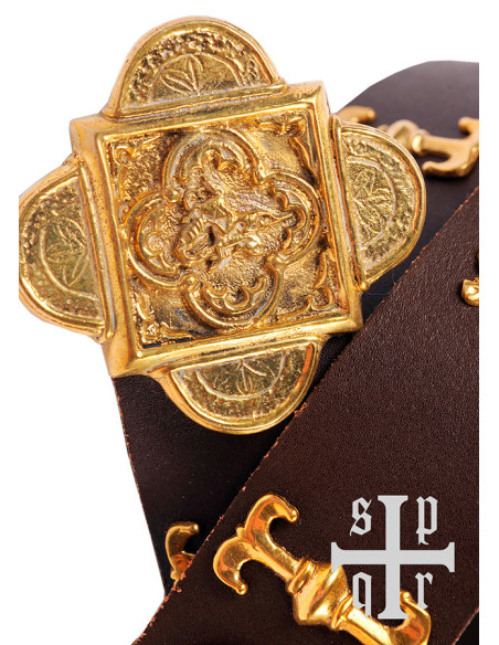 Saint George medieval belt in brown...