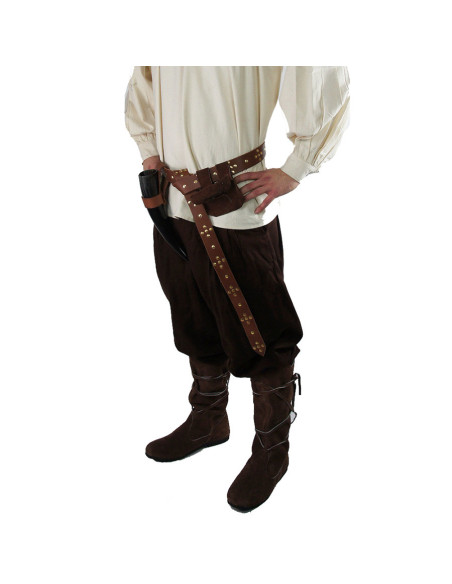 Eckart wide capri pants, brown color