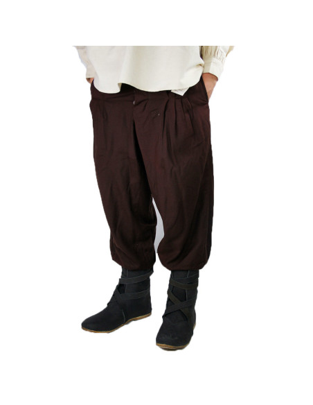 Eckart wide capri pants, brown color