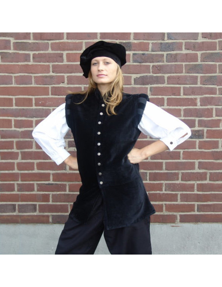 Renaissance vest model Pierre, black... Renaissance vest model Pierre, black...