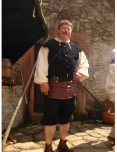 Renaissance vest lined Heinrich model, black color 2