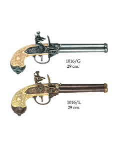 Italian 3-barreled pistol made by Lorenzoni, 1680