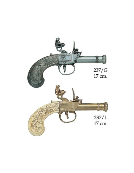English pistol made by Bunney, 18th century