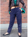 Unisex BLUE medieval pants with elastic waist band