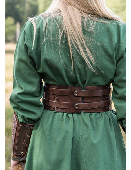 Dark Brown Unisex Medieval Leather...