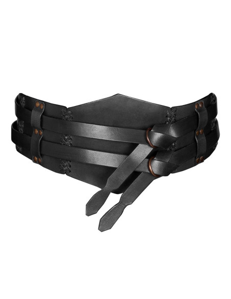 Black Unisex Medieval Leather Double... Black Unisex Medieval Leather Double...