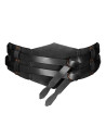 Black Unisex Medieval Leather Double Belt