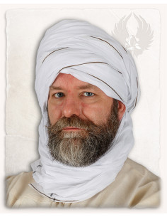 Authentic White Masud Arab Turban