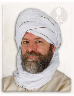 Authentic white Masud arabic turban