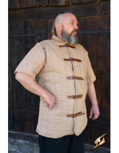 Medieval Warrior Short Sleeve Gambeson, Desert Beige