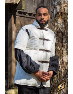 Medieval short-sleeved gambeson of the Warrior, natural...