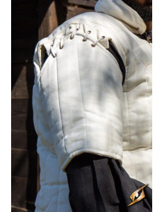 Medieval short-sleeved gambeson of the Warrior, natural... 2