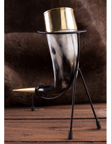 Decorative Viking horn with support,...
