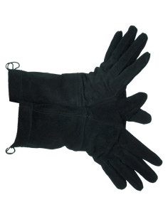 black medieval gloves