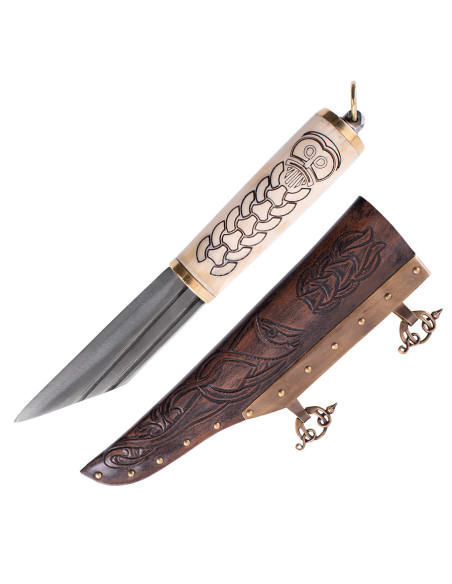 Seax or Viking knife with decorated...