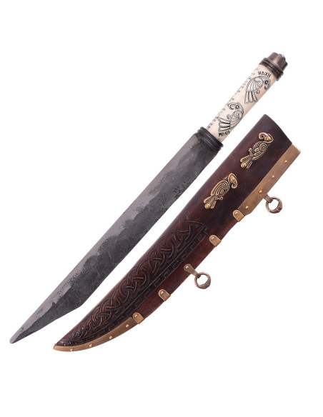 Seax or long Viking knife with...