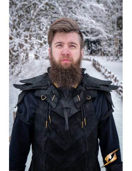 Suede shoulder pads from the Shadow...