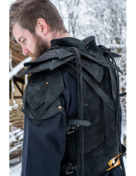 Suede shoulder pads from the Shadow...