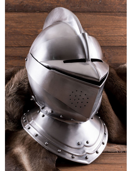 Closed English medieval helmet from...
