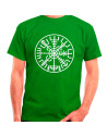 Green Vegvísir Vikings T-shirt, short sleeve