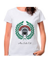 White Woman T-shirt Roman Centurion Helmet, short sleeve