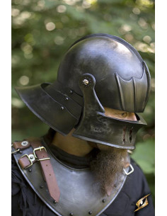 Sallet Helmet with Visor, Epic Dark