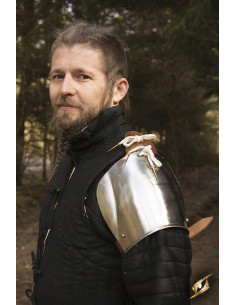 Shoulder pads Churburg armor polished finish, Epic Armory