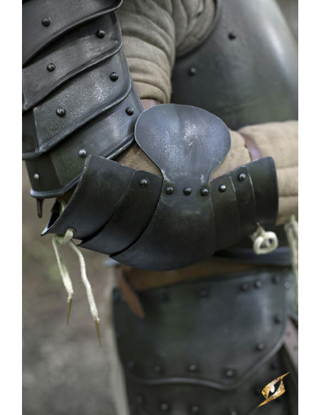 Medieval elbow guards with side...