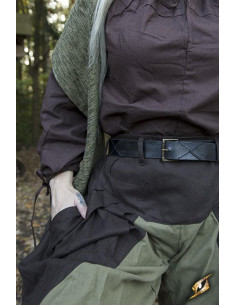 Wide medieval pants Ignis, brown-green 2