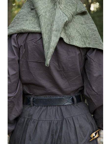 Wide medieval pants Ignis, brown-green