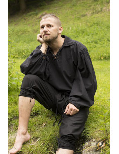 One Piece pirate pants, black color