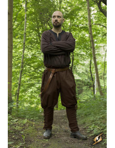 Brown medieval pants with laces, Epic Armory