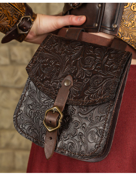 Beatriz medieval bag in dark brown...