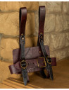 Baldric Tiberius to carry books in red leather