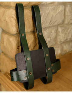 Tahalí Tiberius to carry books in green leather 2