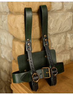 Tahalí Tiberius to carry books in green leather