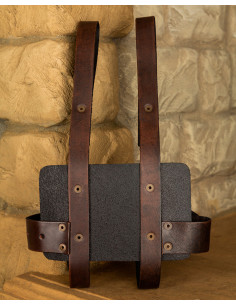 Tahalí Tiberius to carry books in dark brown leather 2