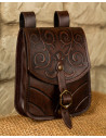 Goffredo medieval bag in dark brown leather