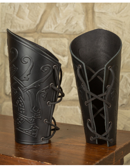 Viking Midgar Ragnarok bracers, black...