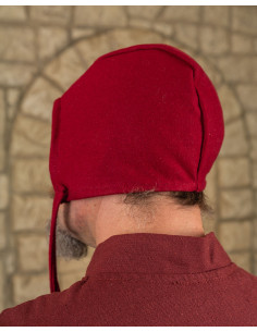 Medieval peasant crepe Martinus, Bordeaux wool 2