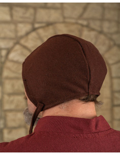 Medieval peasant crepe Martinus, brown wool 2